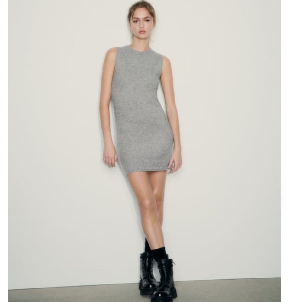 NWT Zara Grey Sweater Dress